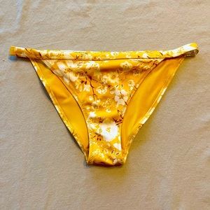 Yellow floral bikini bottom